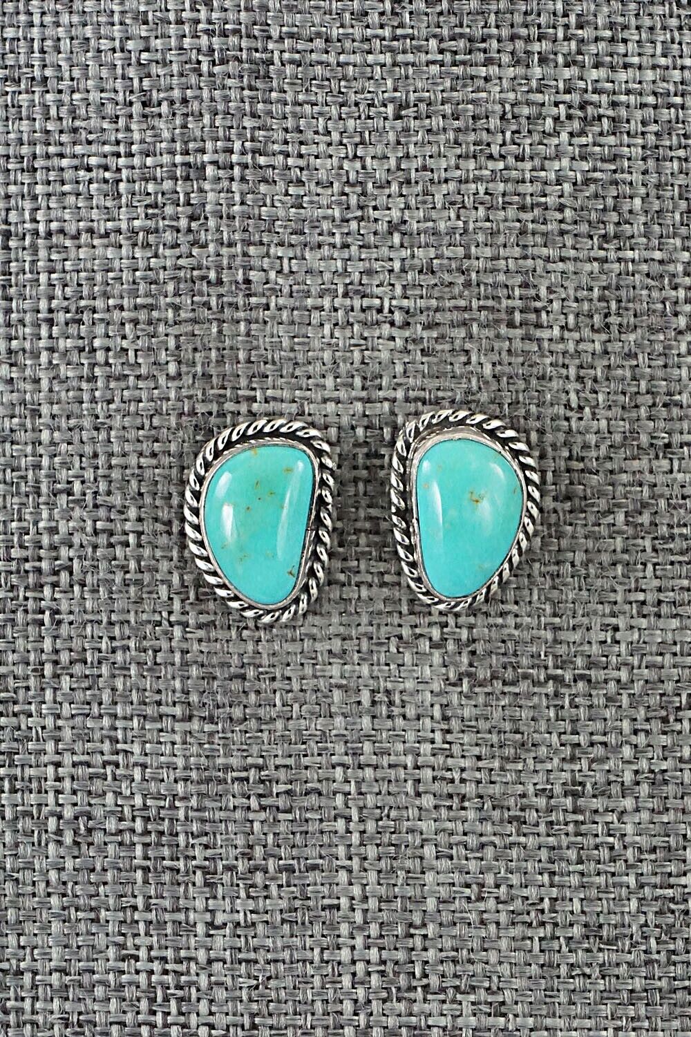 Turquoise & Sterling Silver Earrings - Marco Begaye