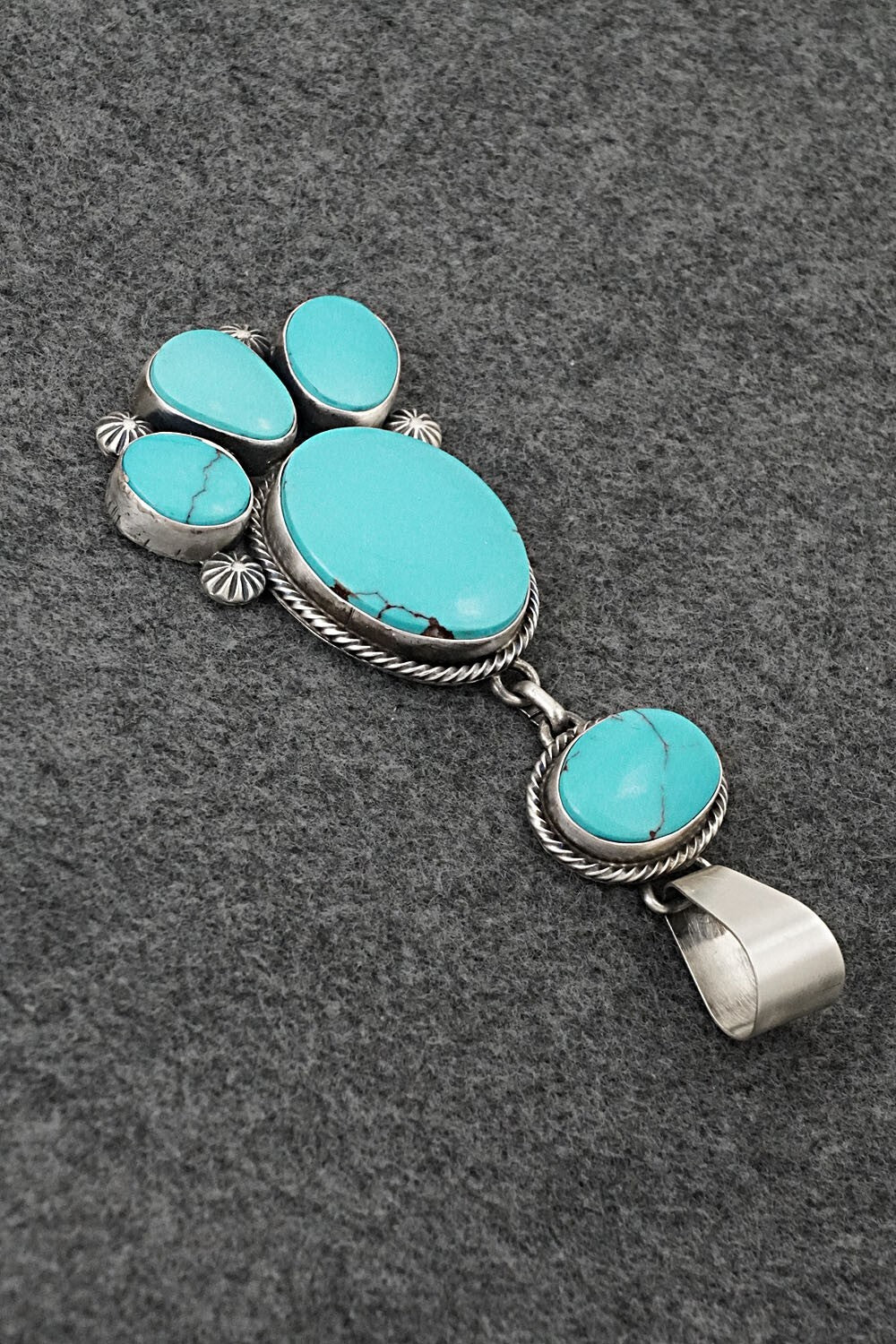Turquoise & Sterling Silver Pendant - Paul Livingston