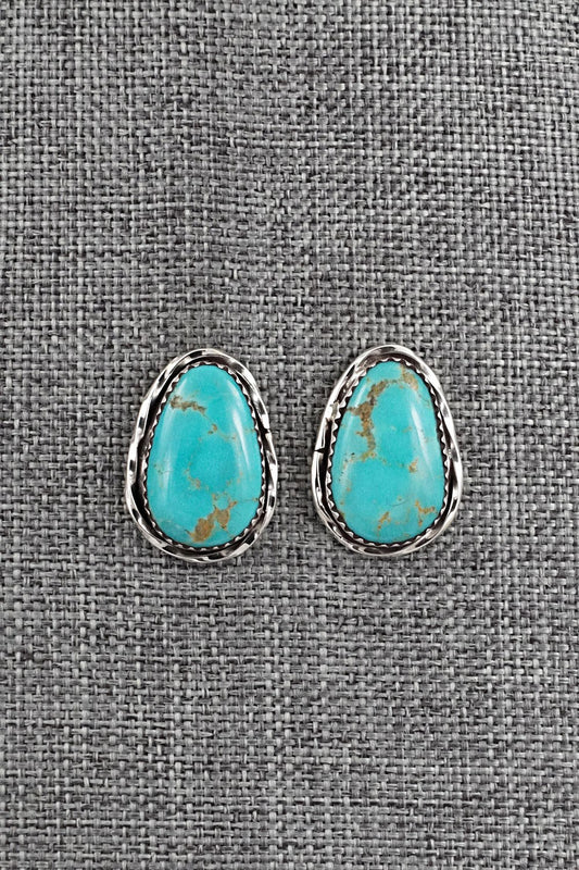 Turquoise & Sterling Silver Earrings - Ernest Hawthorne