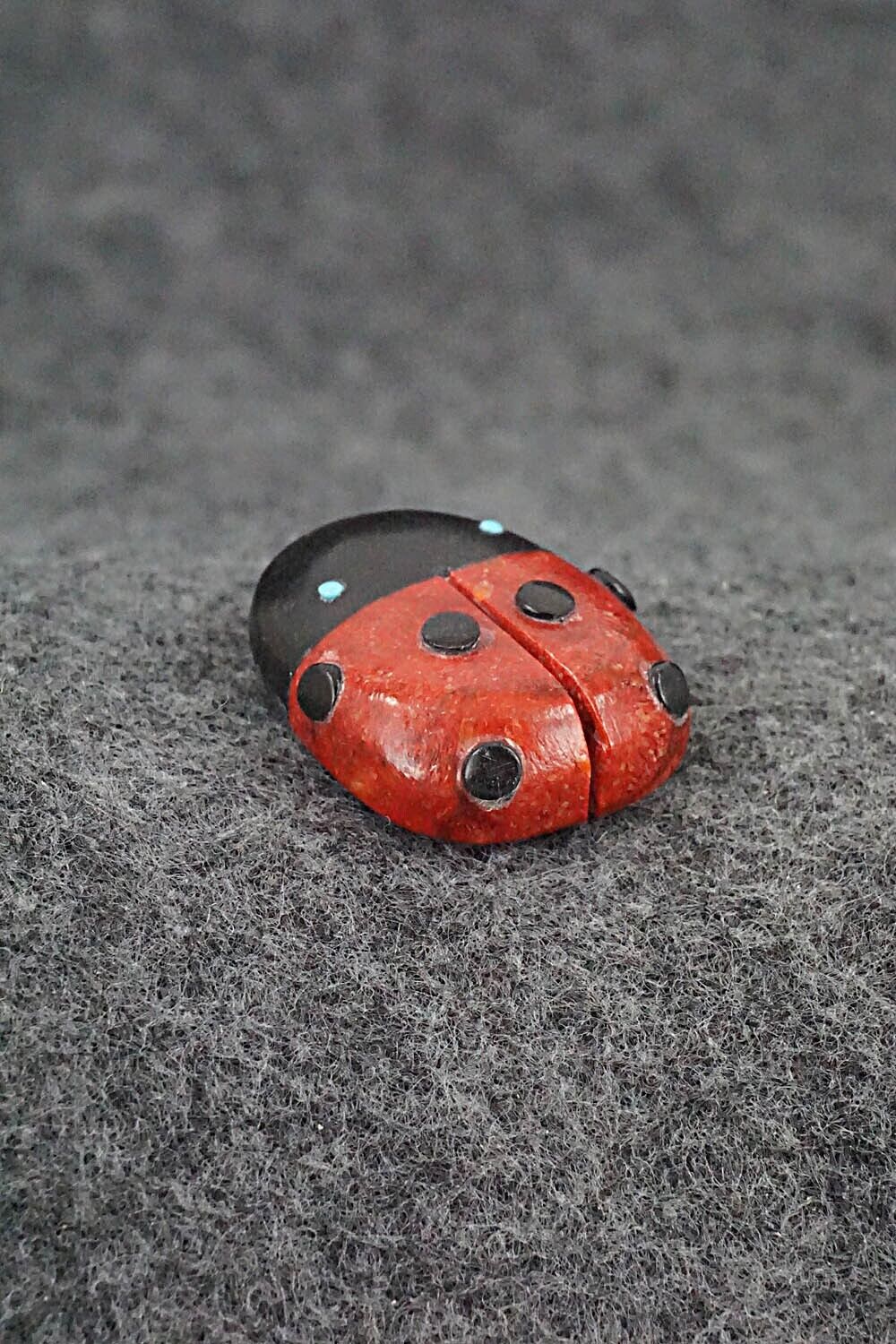 Ladybug Zuni Fetish Carving - Reynold Lunasee