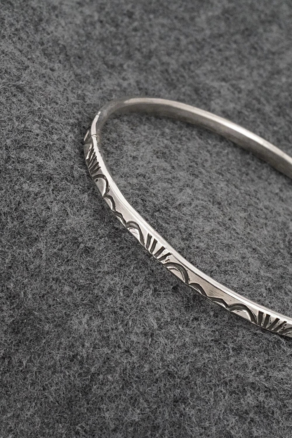 Sterling Silver Bangle Bracelet - Elaine Tahe