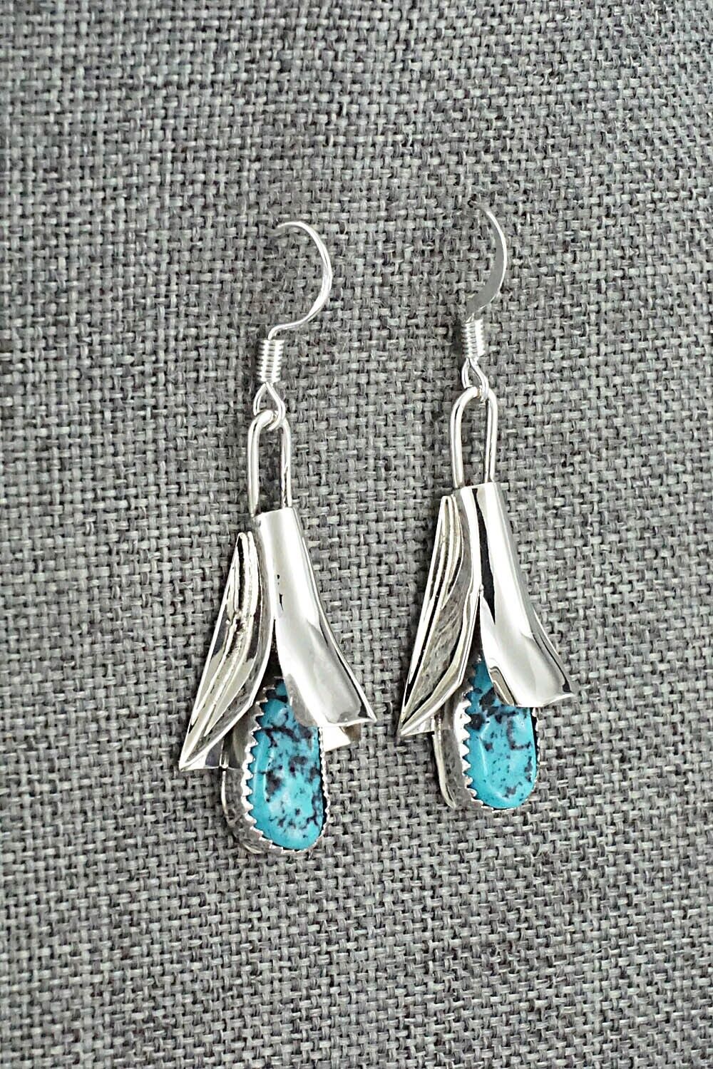 Turquoise & Sterling Silver Earrings - Louise Yazzie