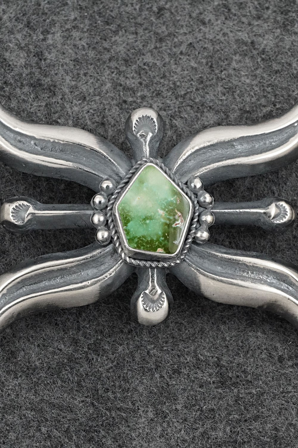 Turquoise & Sterling Silver Belt Buckle - Harrison Bitsue