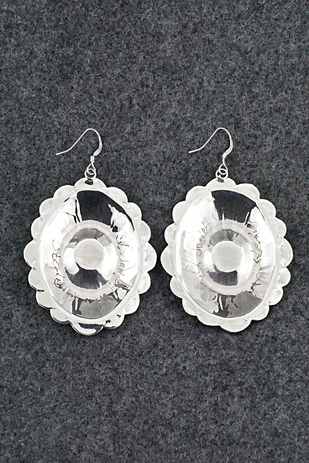 Turquoise and Sterling Silver Earrings - Jimmie James