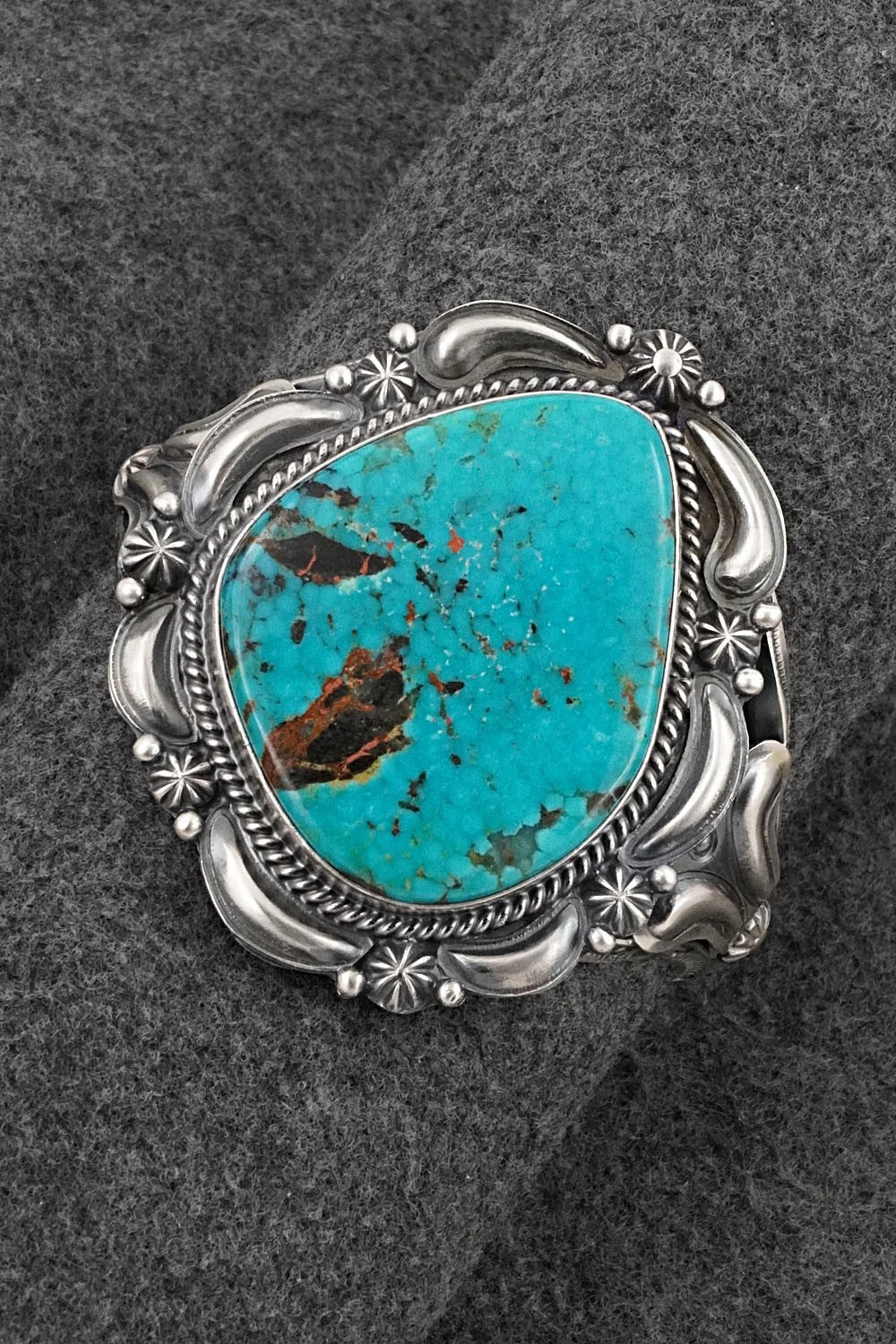 Turquoise & Sterling Silver Bracelet - Raymond Delgarito