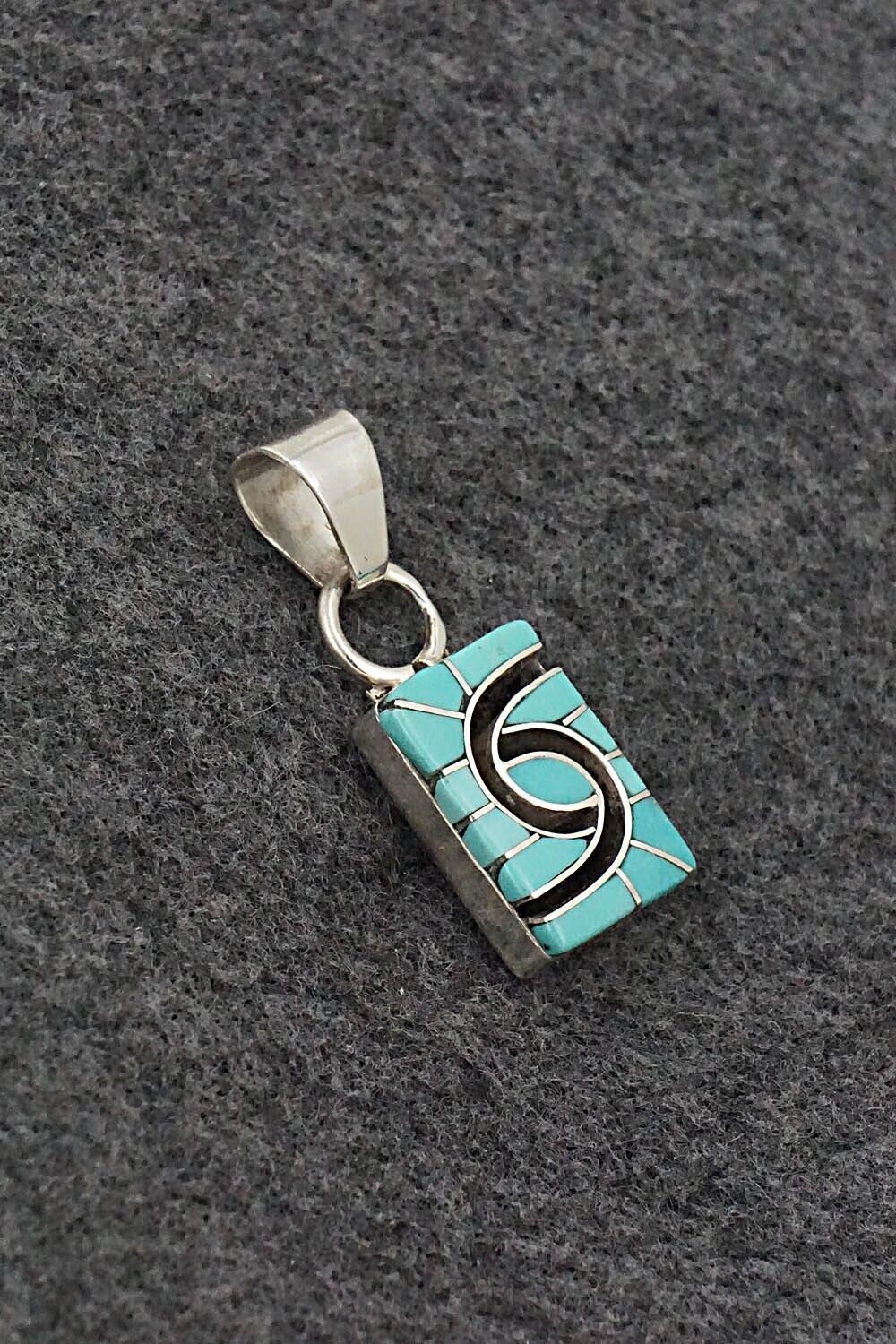 Turquoise & Sterling Silver Pendant - Amy Wesley