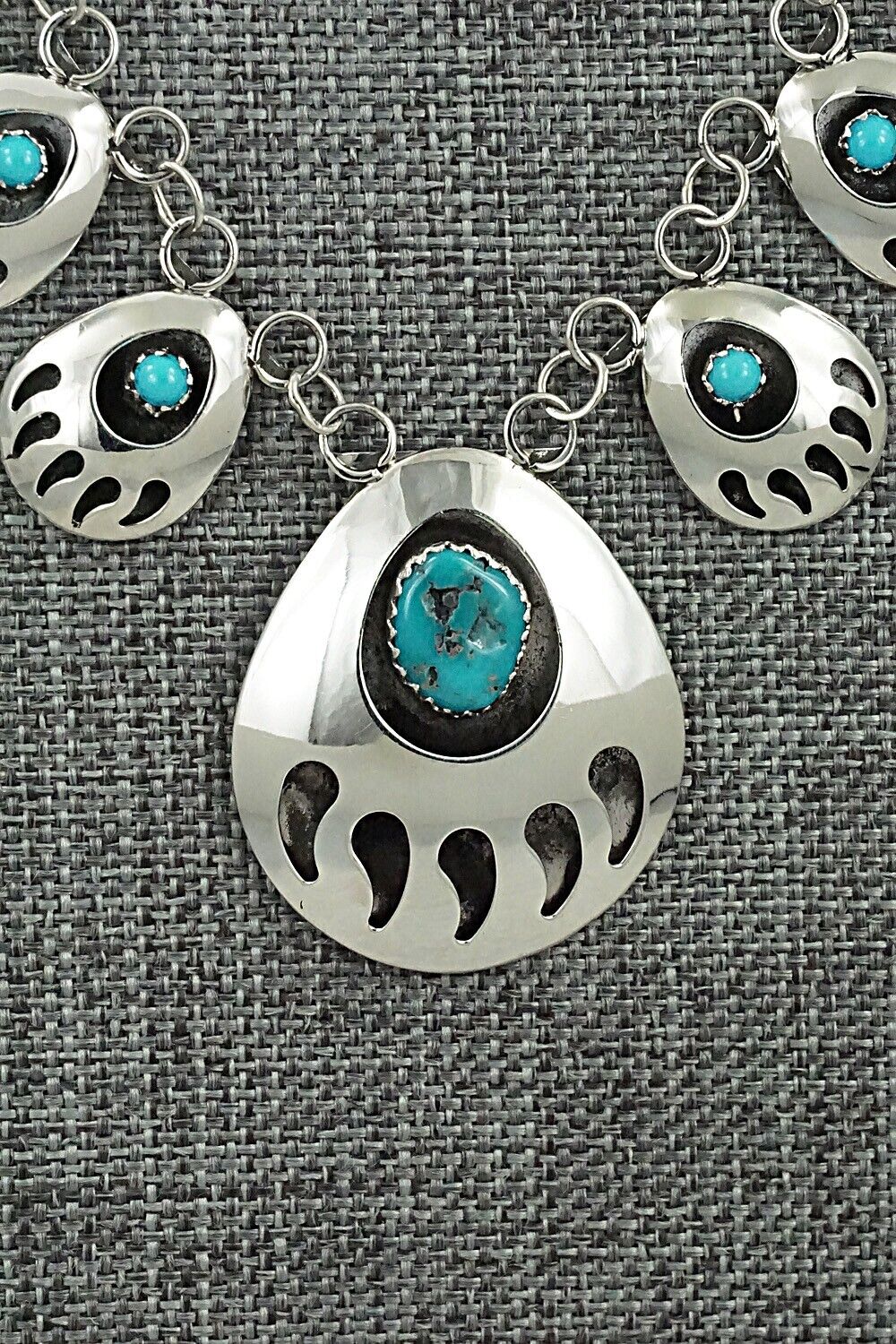 Turquoise & Sterling Silver Necklace - Leroy Parker