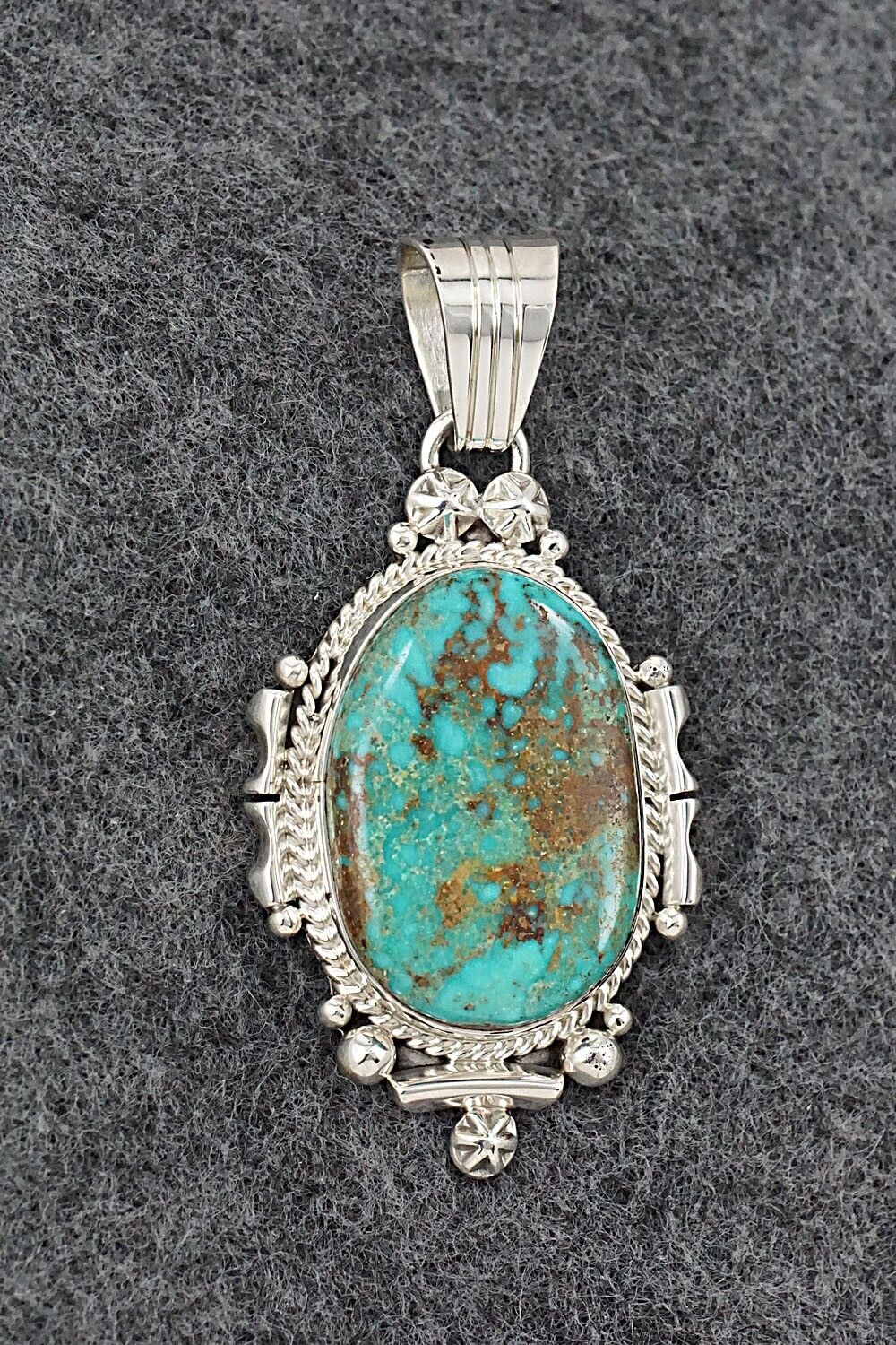 Turquoise & Sterling Silver Pendant - Daniel Benally