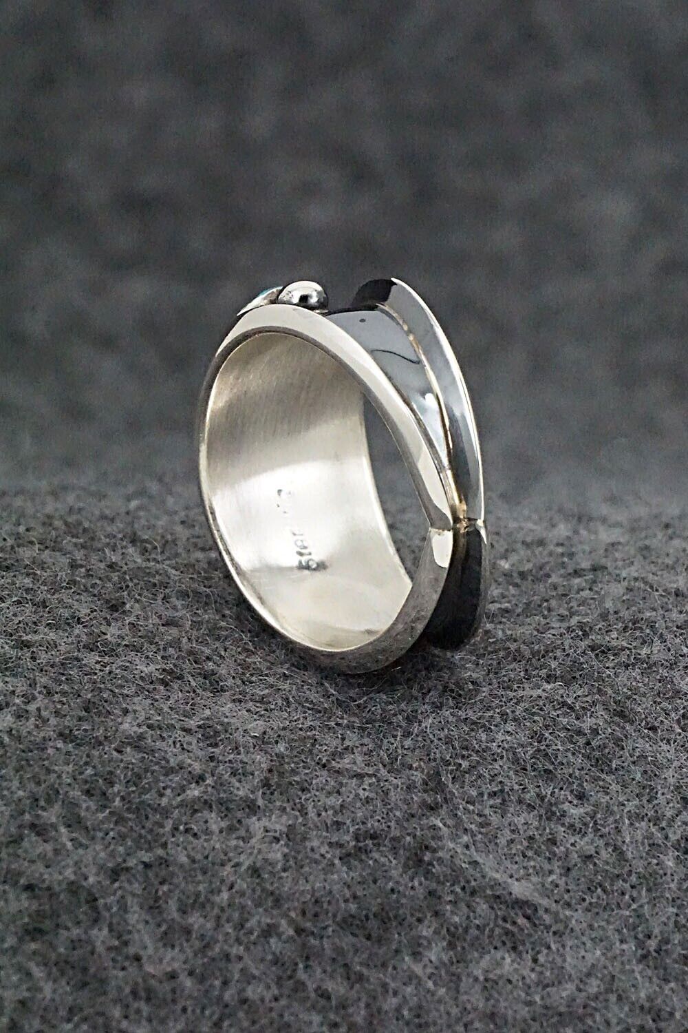 Turquoise & Sterling Silver Ring - Paul Largo - Size 8.5