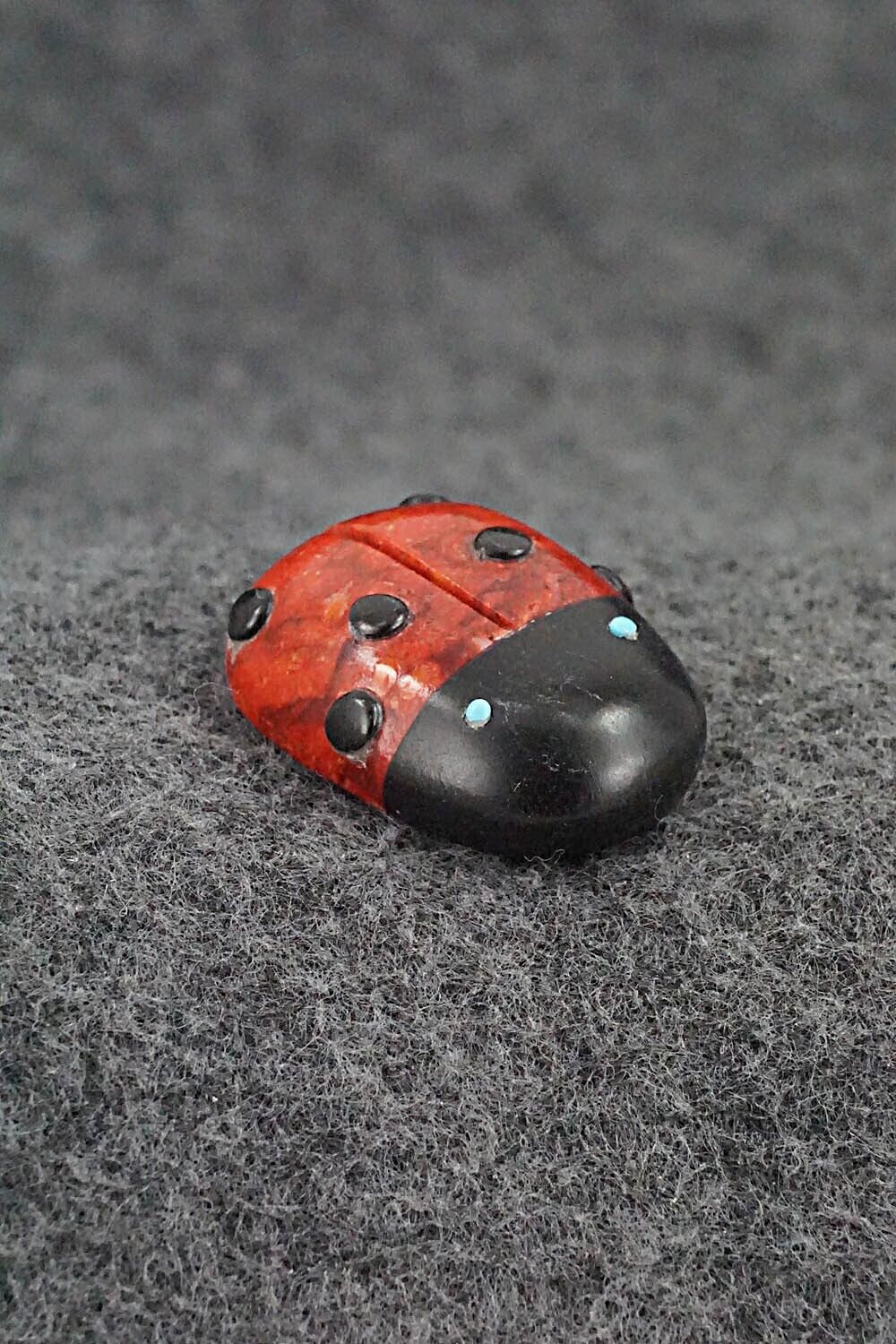 Ladybug Zuni Fetish Carving - Reynold Lunasee