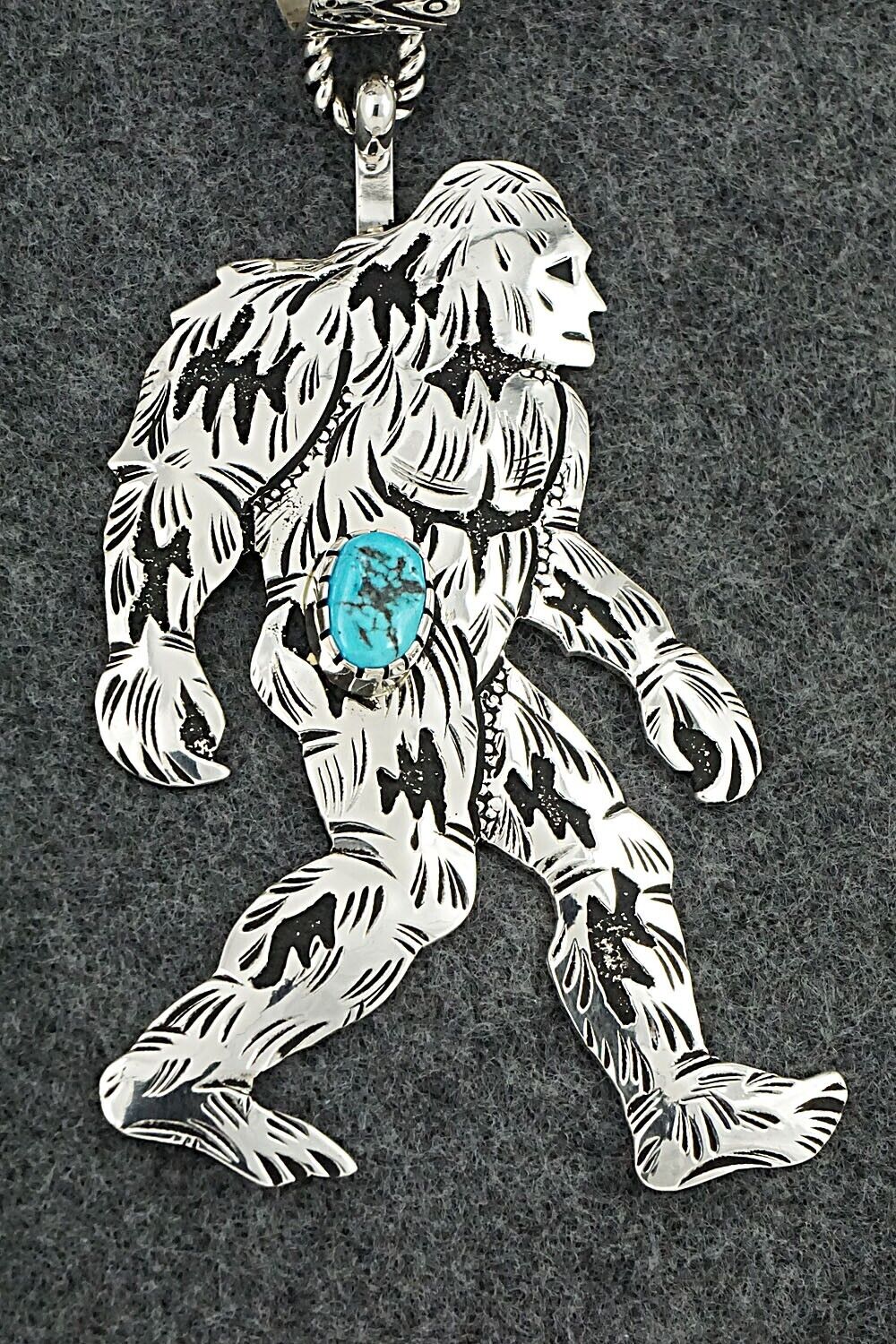 Turquoise & Sterling Silver Pendant - Richard Singer