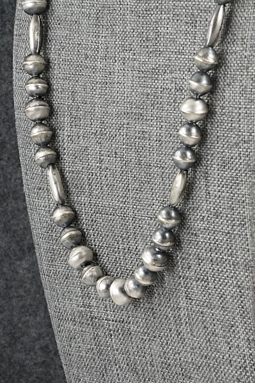 Sterling Silver Navajo Pearl Necklace 20" - Vintage