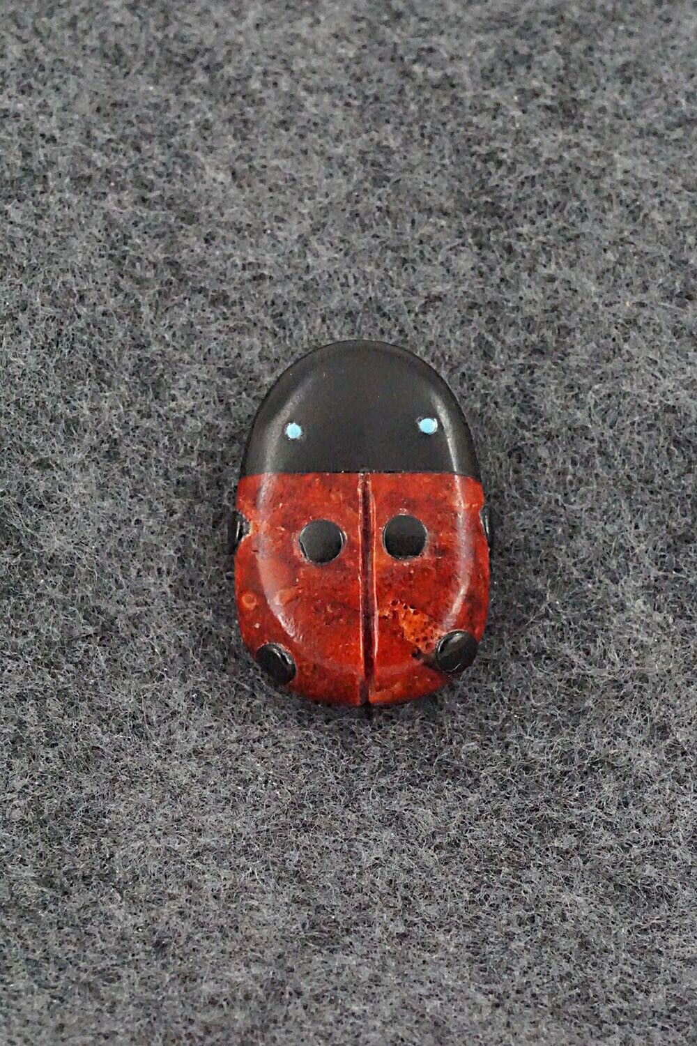 Ladybug Zuni Fetish Carving - Reynold Lunasee