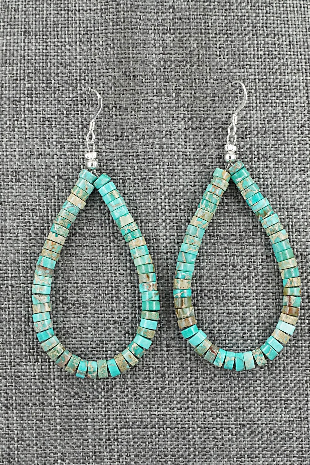 Turquoise & Sterling Silver Earrings - Doreen Jake