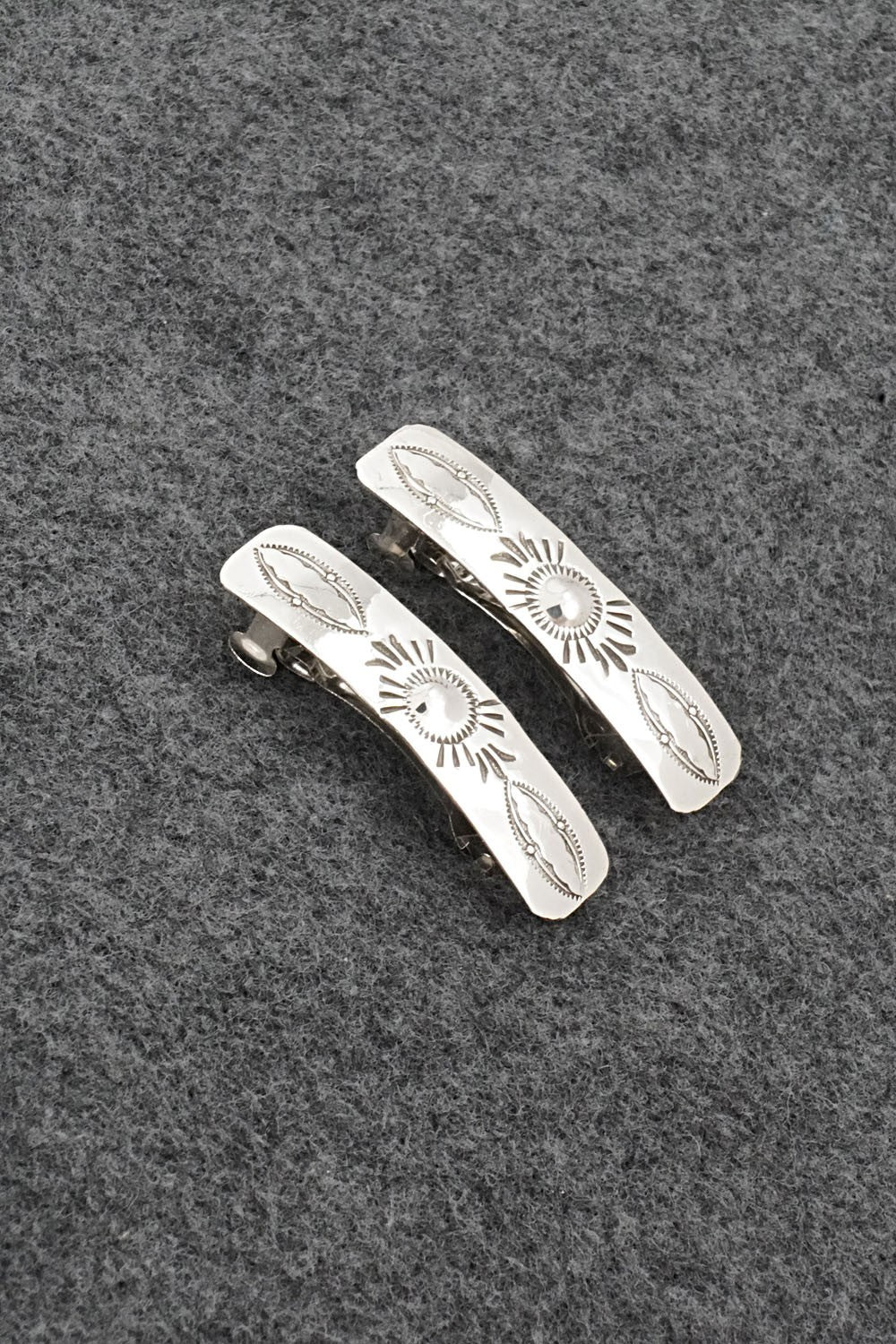 Sterling Silver Hair Barrettes - Bertha Begay