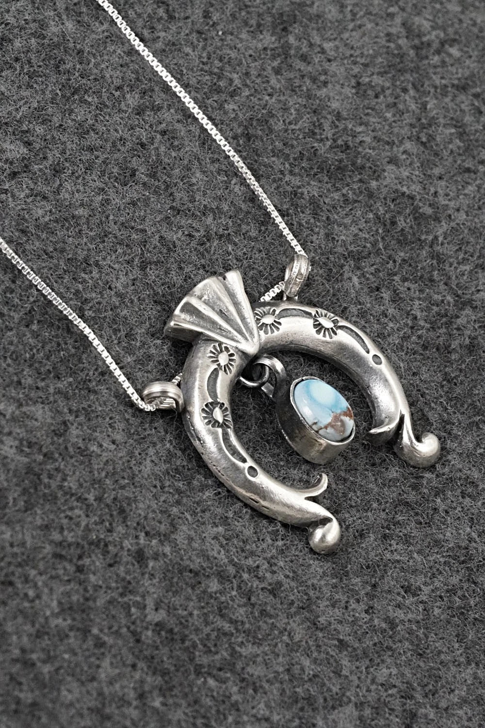 Turquoise & Sterling Silver Necklace - Gary Shorty