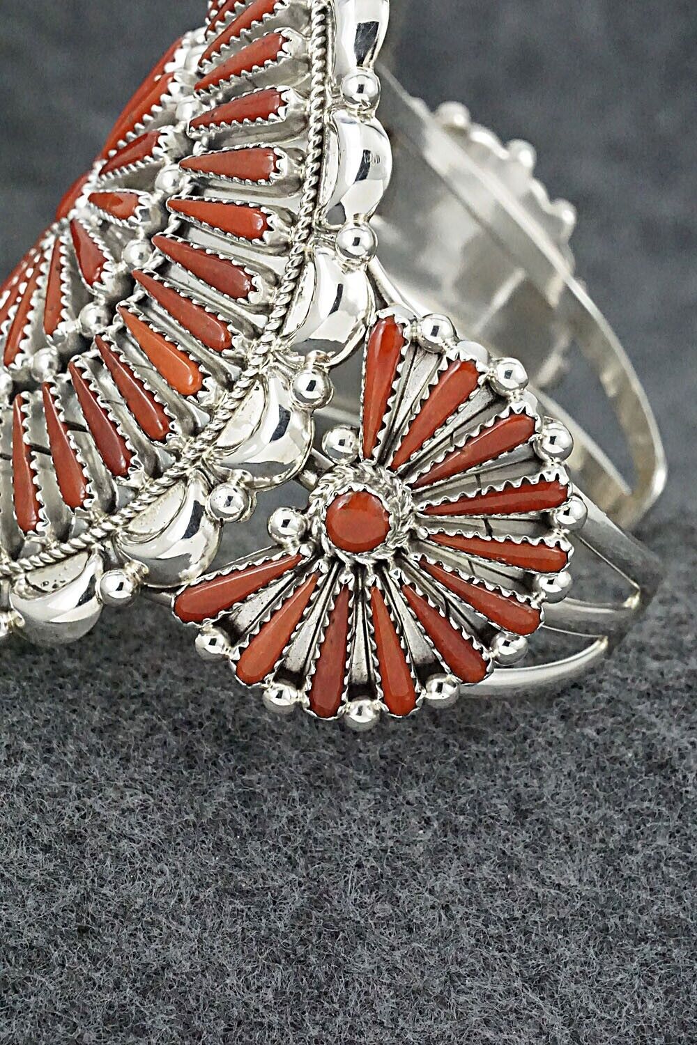Coral & Sterling Silver Bracelet - Kyle Wilson