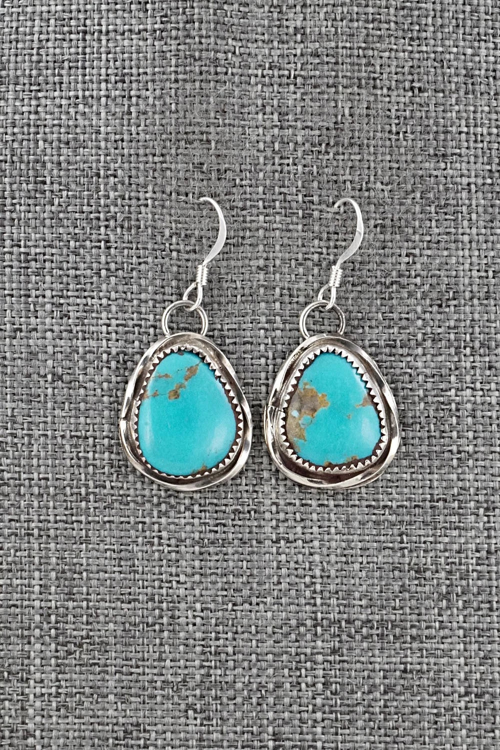Turquoise & Sterling Silver Earrings - Ernest Hawthorne