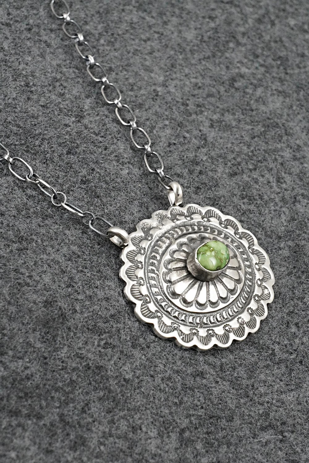 Turquoise & Sterling Silver Necklace - Adrienne Gordon