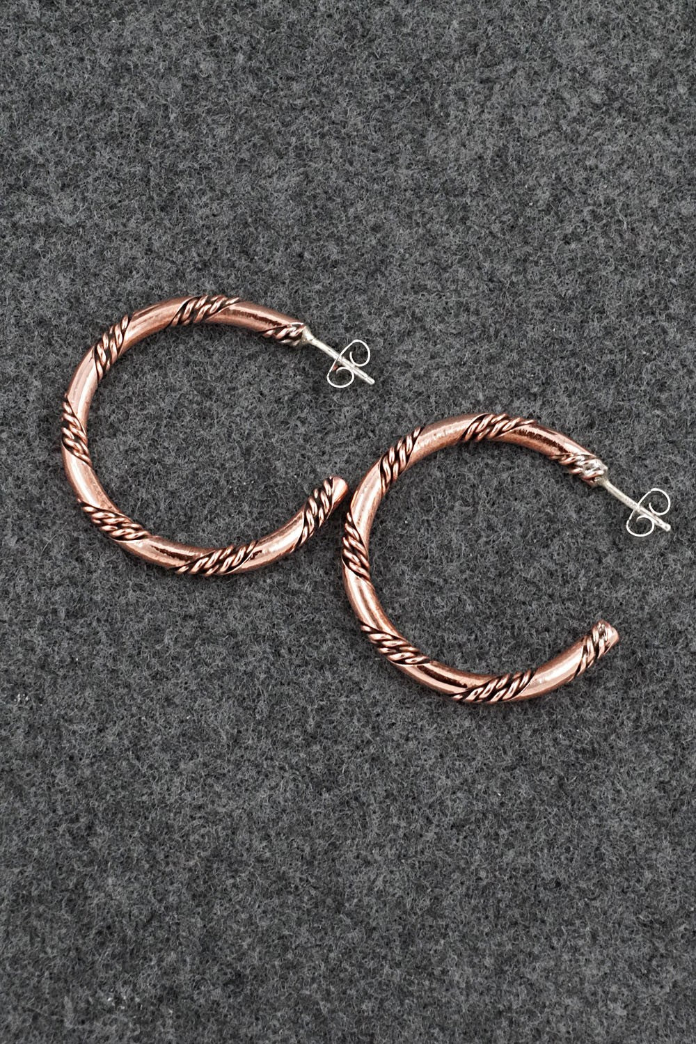Copper Hoop Earrings - Elaine Tahe