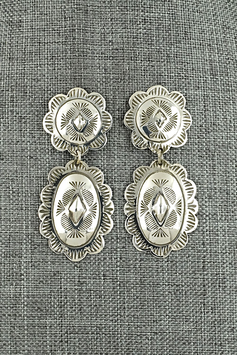 Sterling Silver Earrings - Bertha Begay