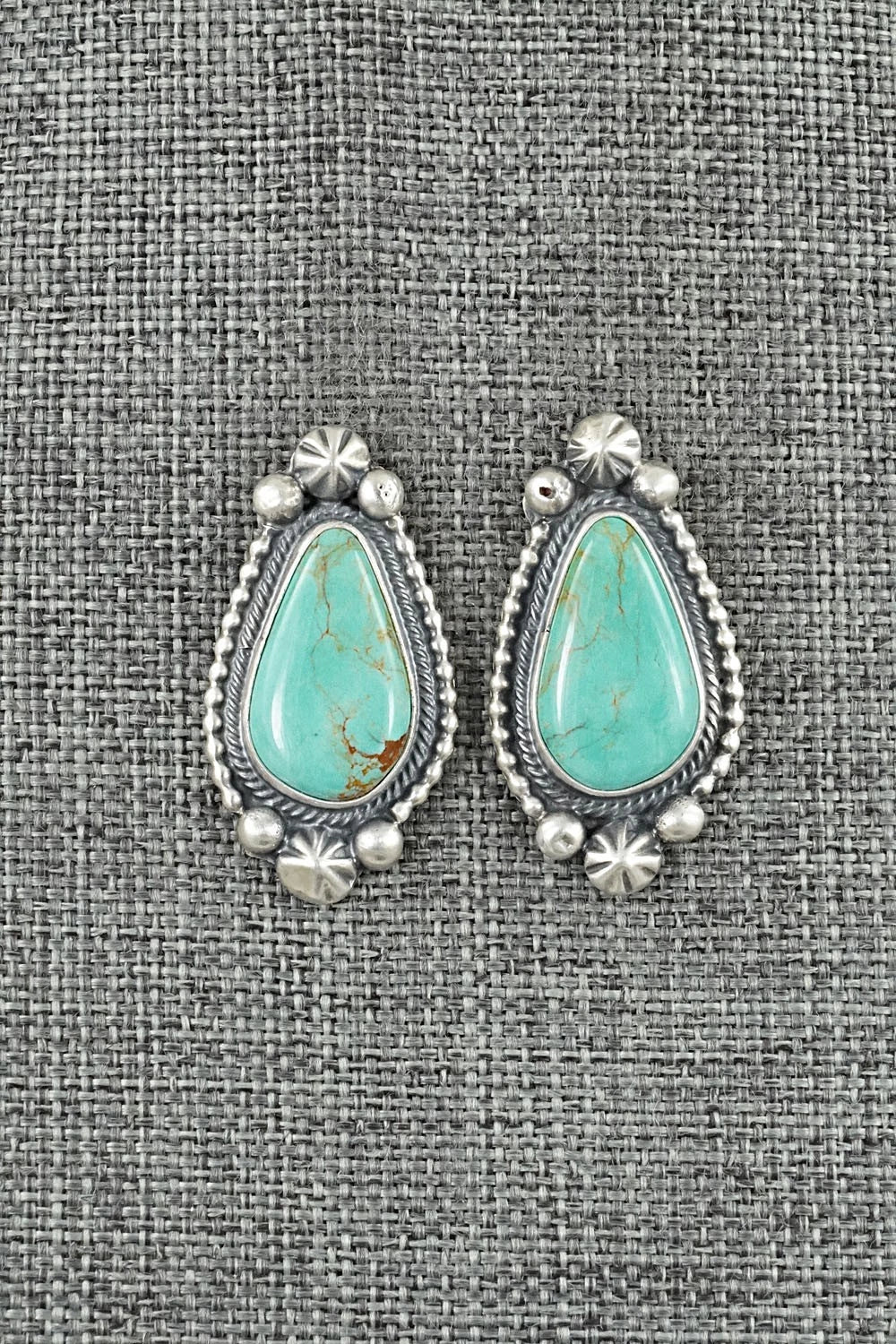 Turquoise & Sterling Silver Earrings - Darrin Livingston