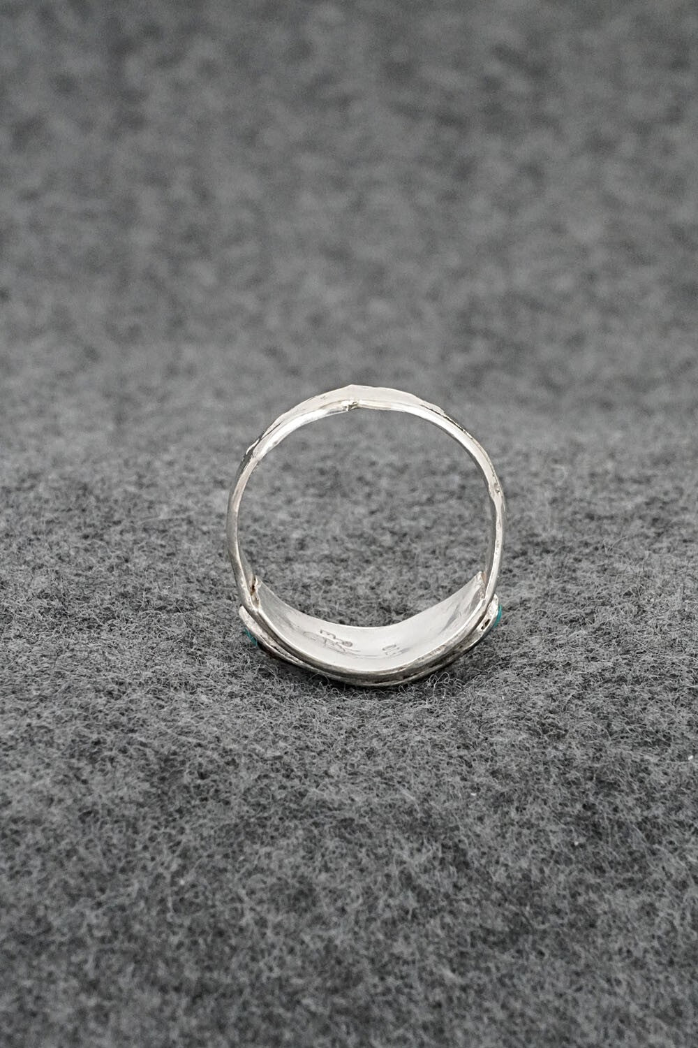 Multi-Stone & Sterling Silver Inlay Ring - Ola Eriacho - Size 7