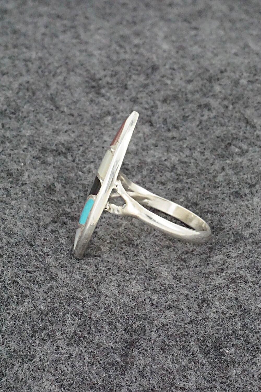 Multi-Stone & Sterling Silver Ring - Orena Leekya - Size 7.25