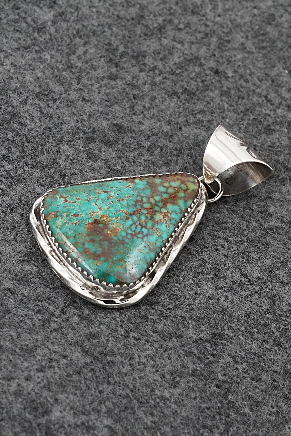 Turquoise & Sterling Silver Pendant - Ernest Hawthorne
