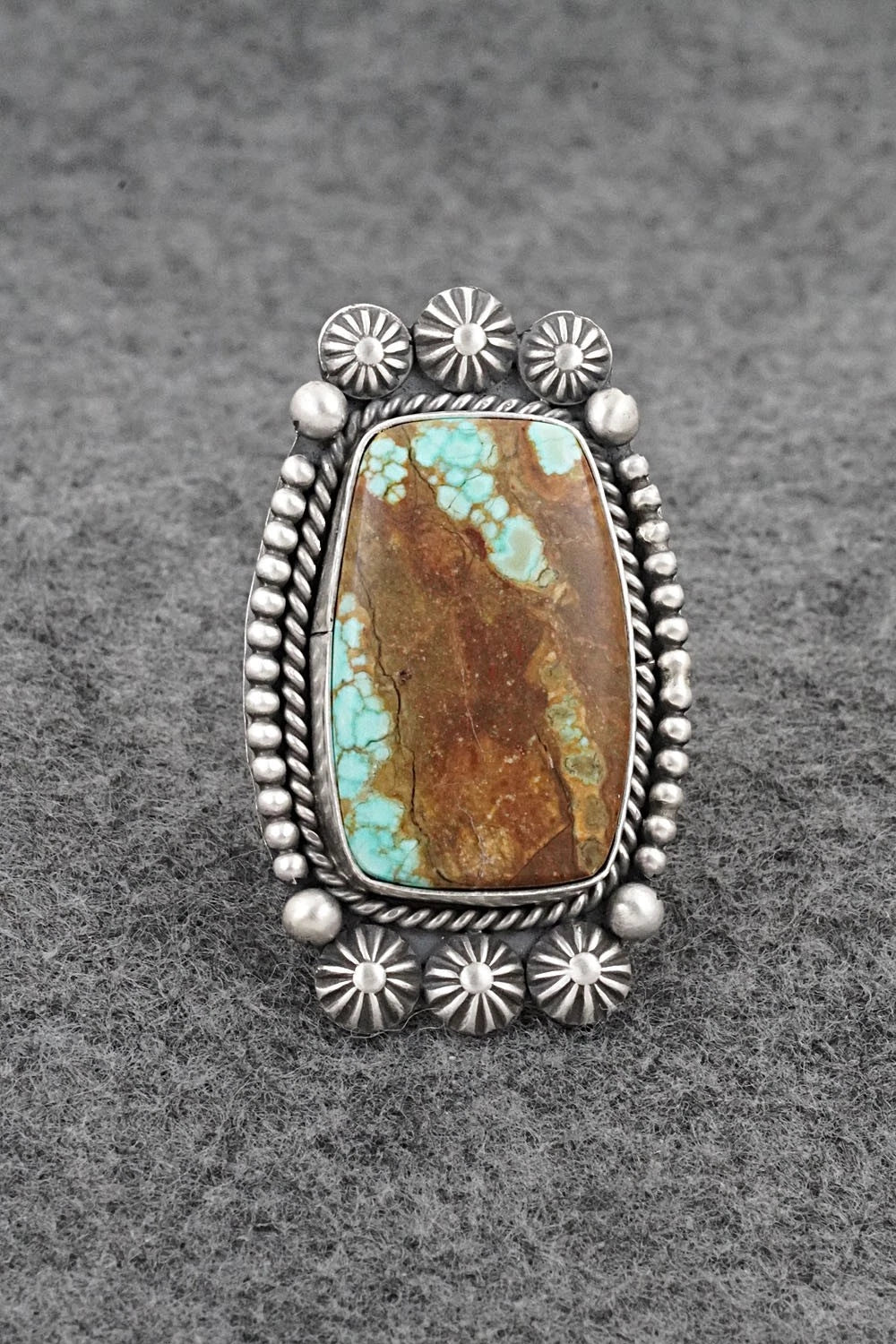 Turquoise & Sterling Silver Ring - Michael Calladitto - Size 7.5