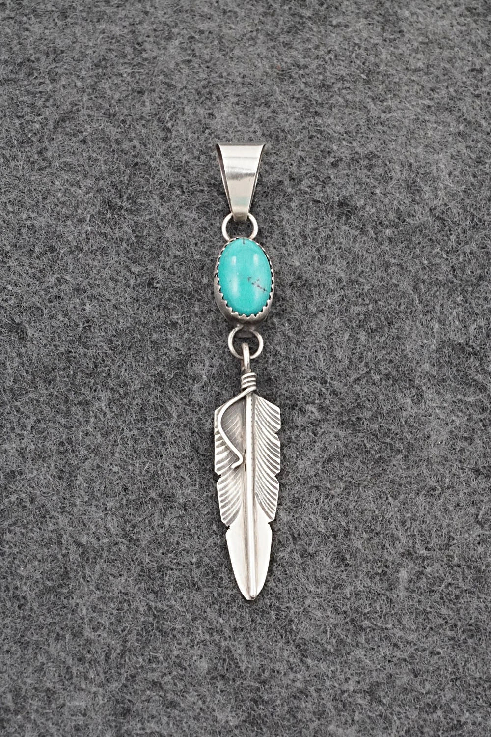 Turquoise & Sterling Silver Pendant - Chris Charley