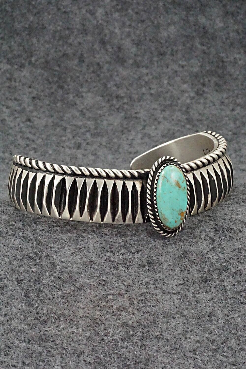 Turquoise & Sterling Silver Bracelet - Leander Tahe
