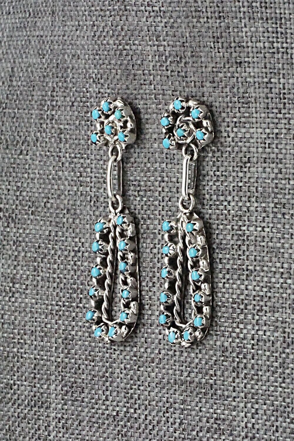 Turquoise & Sterling Silver Earrings - Randy Hooee