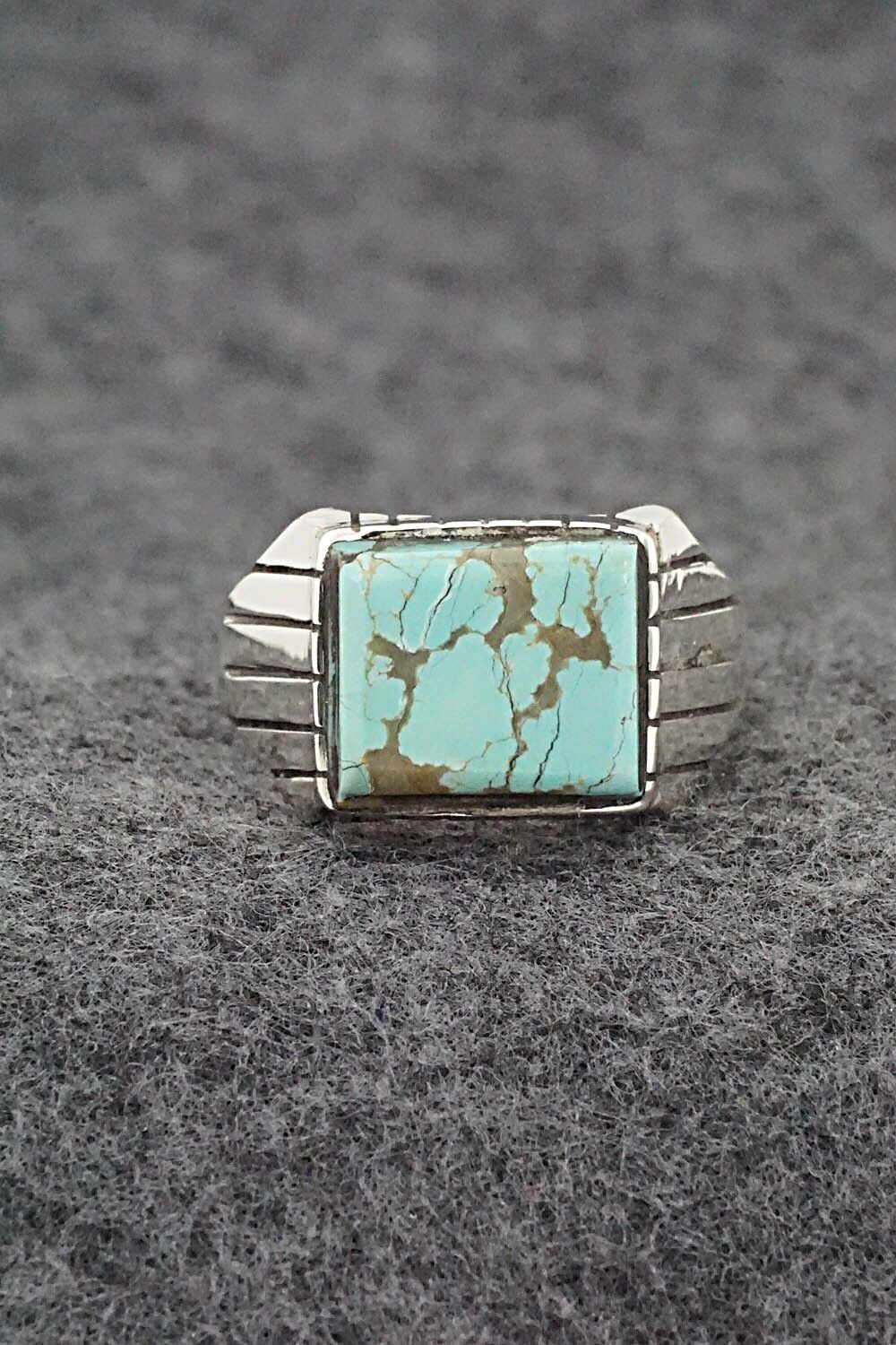 Turquoise & Sterling Silver Ring - Trevor Jack - Size 13