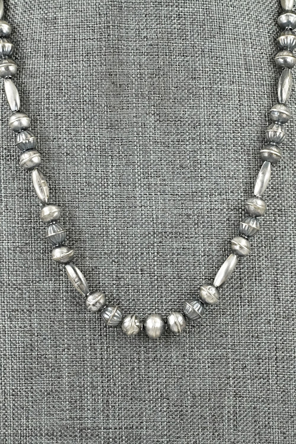 Sterling Silver Navajo Pearl Necklace 18" - Vintage
