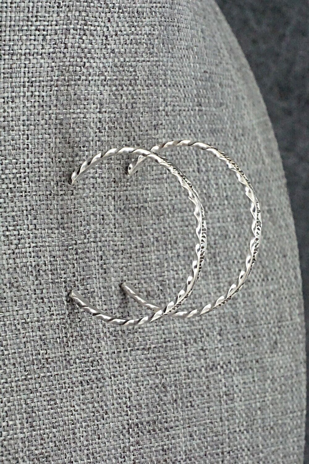 Sterling Silver Hoop Earrings - Elaine Tahe