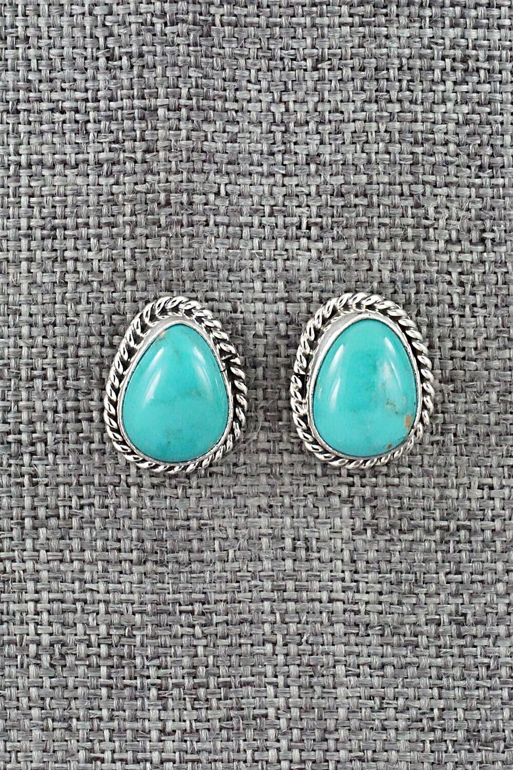 Turquoise & Sterling Silver Earrings - Marco Begaye