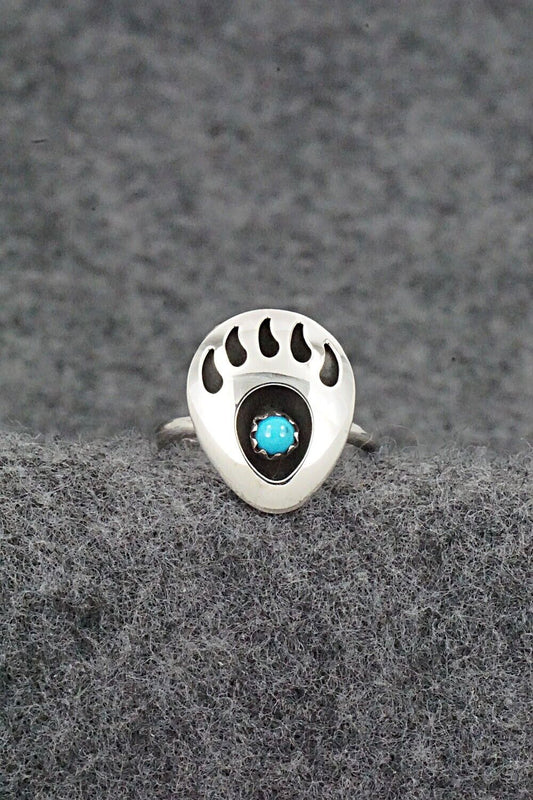 Turquoise & Sterling Silver Ring - Leta Parker - Size 5.75