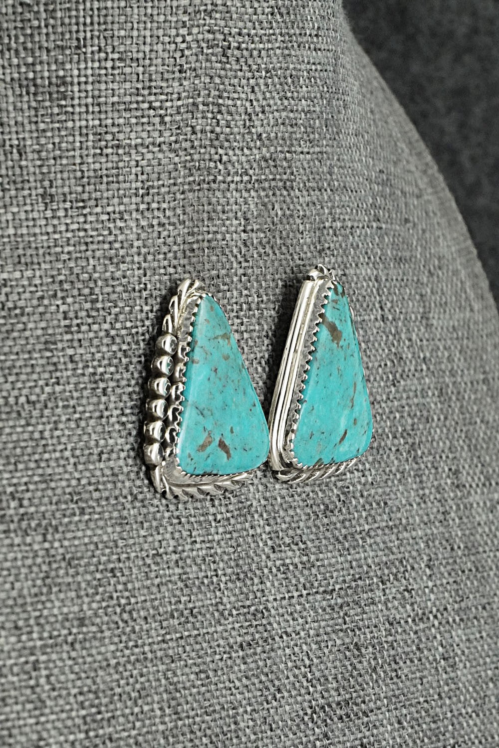 Turquoise and Sterling Silver Earrings - Delores Cadman