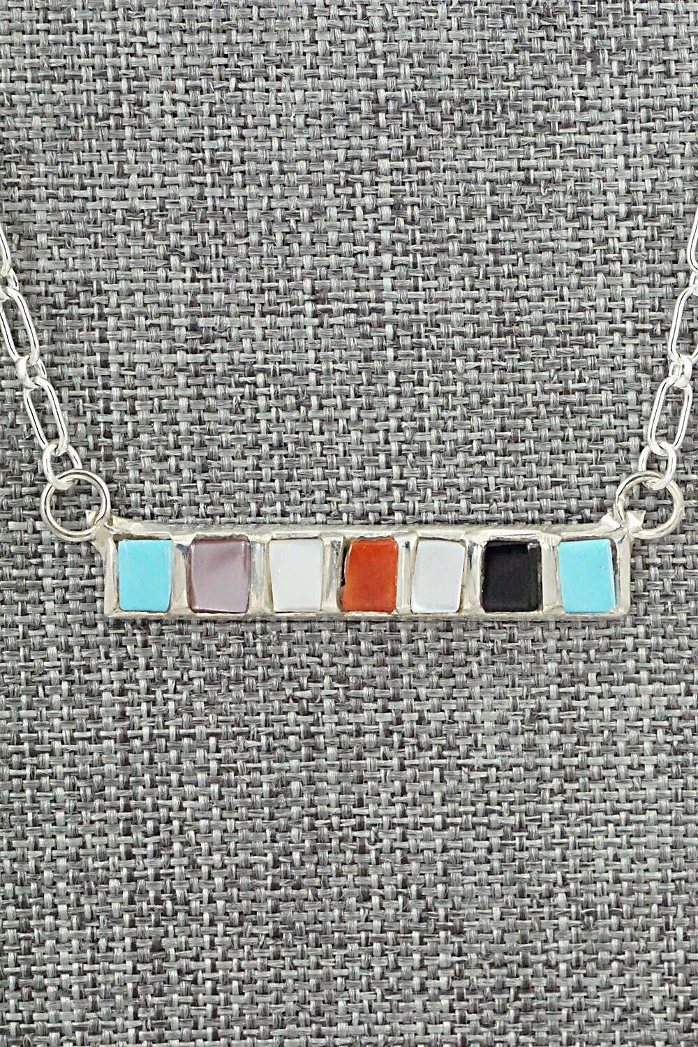 Multi-Stone & Sterling Silver Necklace - Glennetta Luna