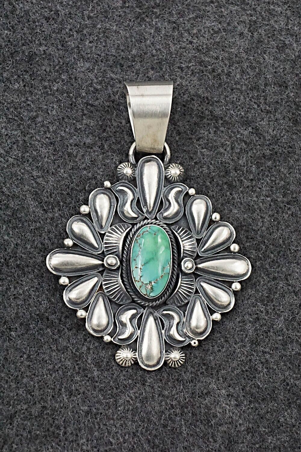 Turquoise & Sterling Silver Pendant - Derrick Gordon