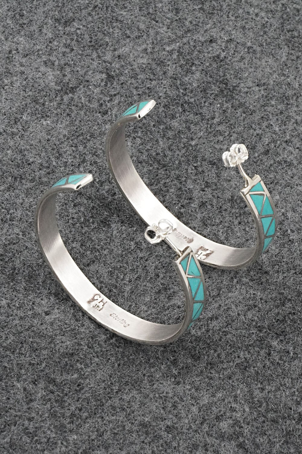 Turquoise & Sterling Silver Earrings - Claudine Haloo