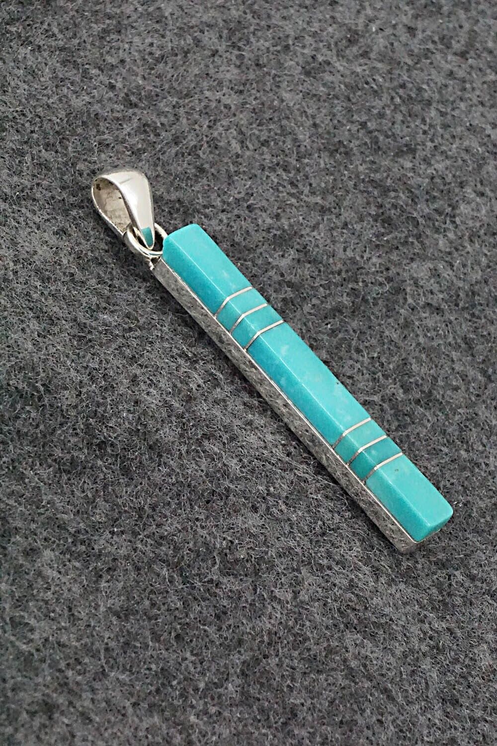 Turquoise & Sterling Silver Pendant - Maderral Kallestewa