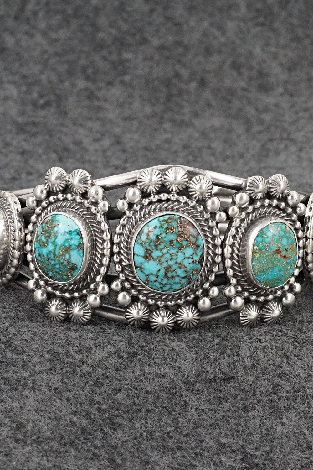 Turquoise and Sterling Silver Bracelet - Tom Lewis