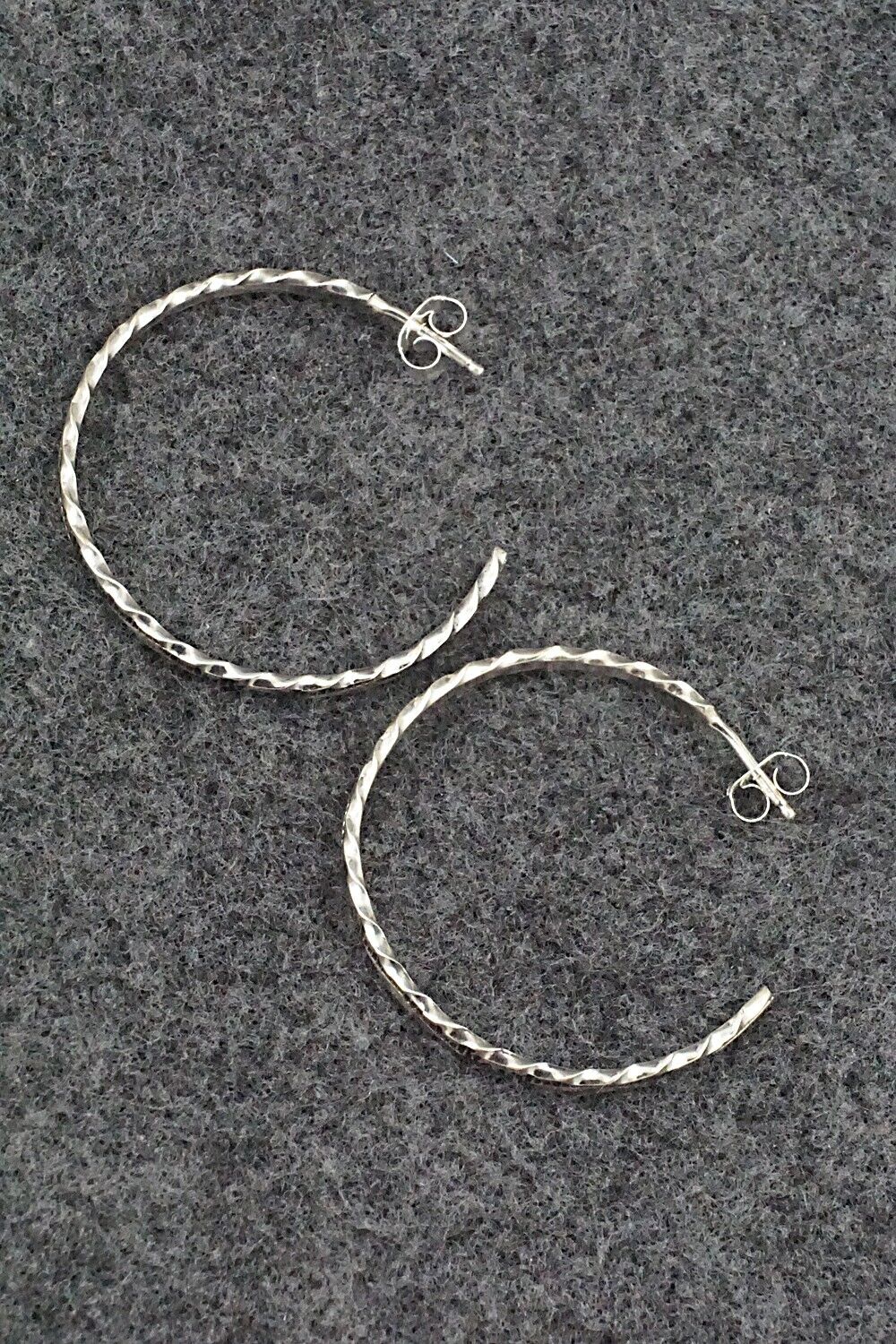 Sterling Silver Hoop Earrings - Elaine Tahe