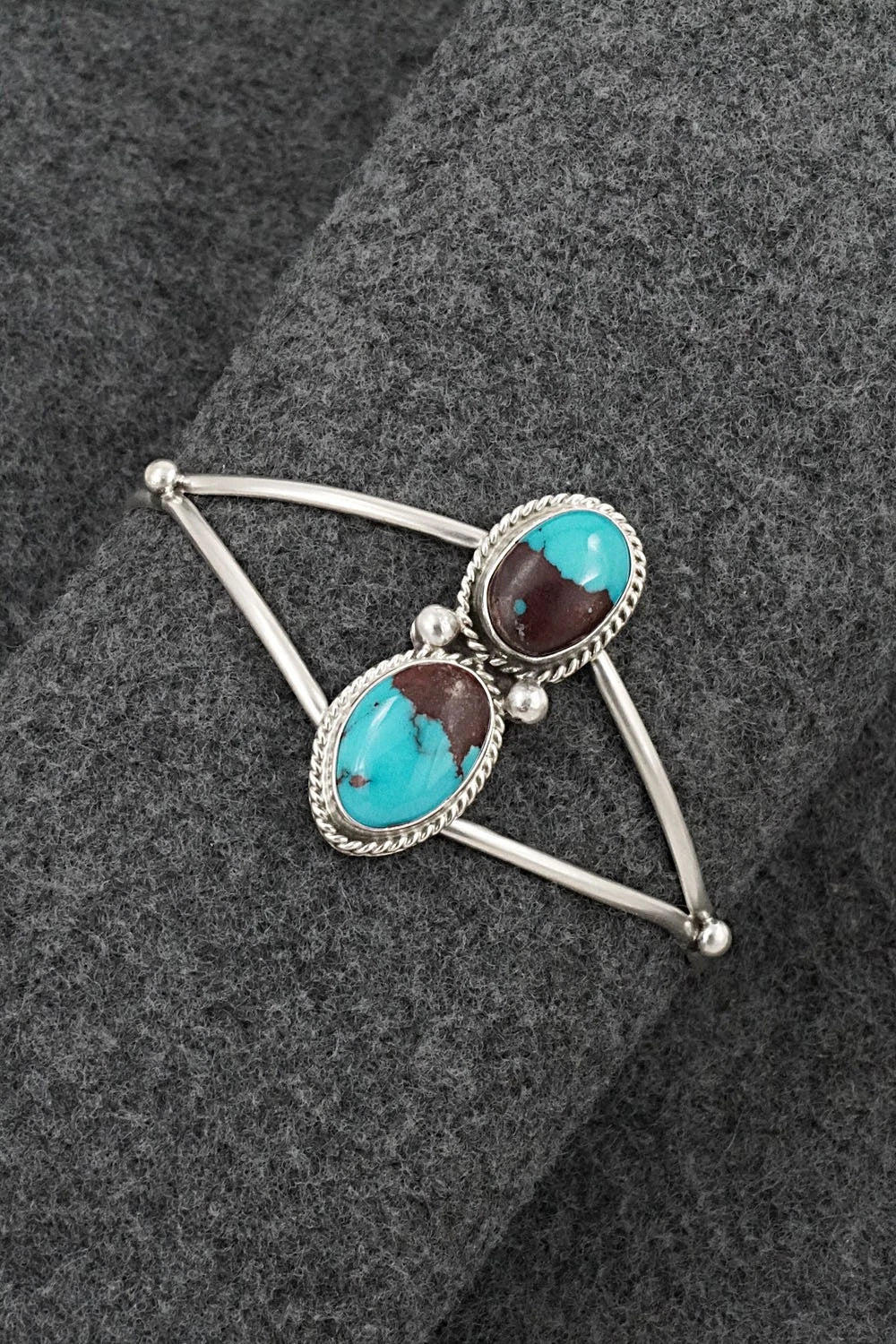 Turquoise & Sterling Silver Bracelet - Eugene Gruber
