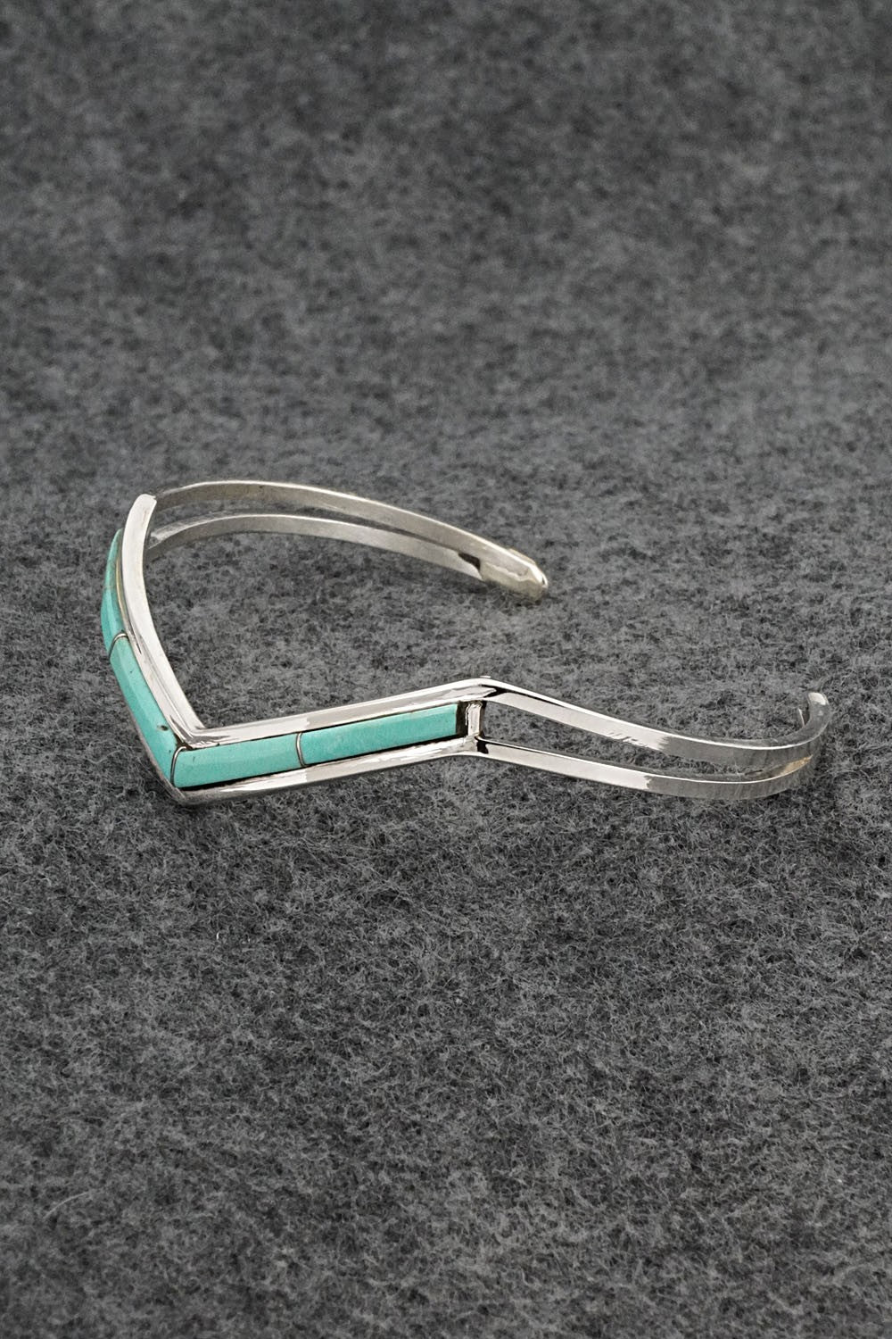 Turquoise & Sterling Silver Inlay Bracelet - Jamie Johnson