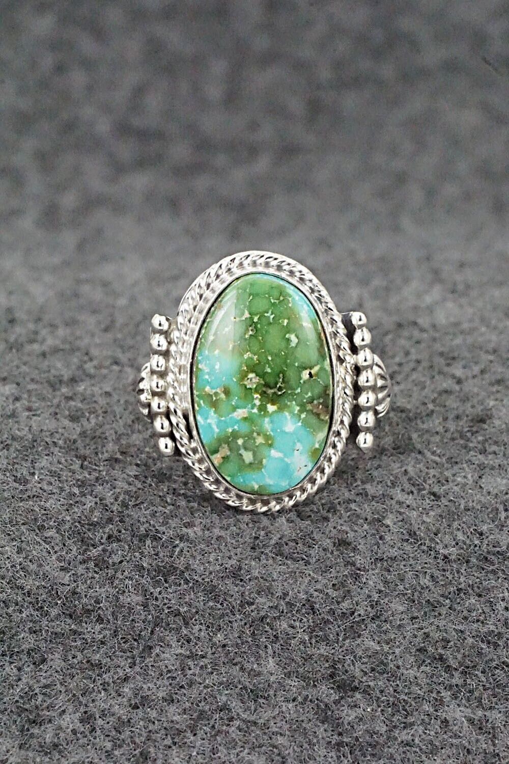 Turquoise & Sterling Silver Ring - Andrew Vandever - Size 5.5
