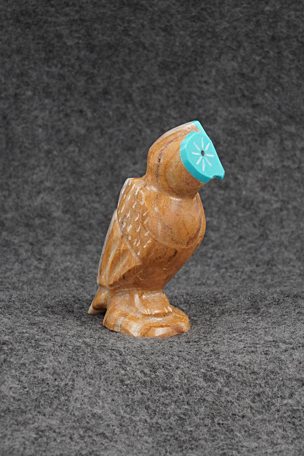Owl Zuni Fetish Carving - Enrike Leekya