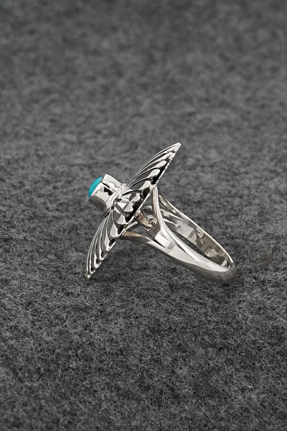 Turquoise & Sterling Silver Ring - Alice Rose Saunders - Size 7.75